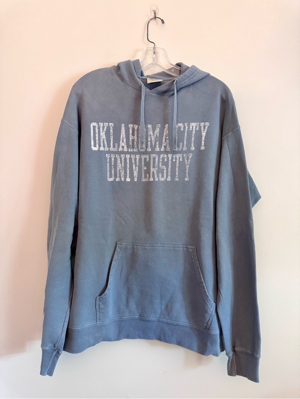 Oklahoma City University Blue Pullover Hoodie M Comfortwash